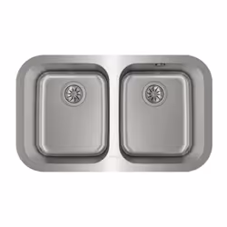 Teka BE 2C 780, Undermount sink, Rectangular, Stainless steel, Stainless steel, 2 bowls, 400 x 340 mm