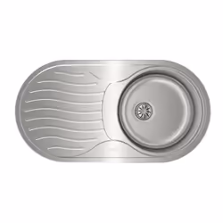 Teka DR 80 1C 1E Top-mounted sink Oval Stainless steel