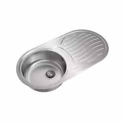 Teka DR 80 1C 1E Top-mounted sink Oval Stainless steel