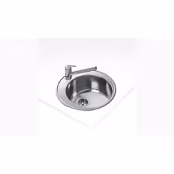 Teka Centroval Top-mounted sink Circle Stainless steel