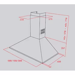 Teka DBP 60 PRO Ceiling built-in Stainless steel 613 m³/h