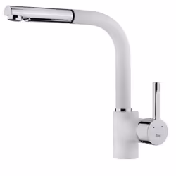 Teka GRIFO ARK 938 W, Standard, Stainless steel, White, Stainless steel, Rotary valves, Single, 3/8"