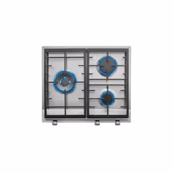 Teka EX 60 1 3G AI AL DR BUT, Stainless steel, Built-in, Gas, Cast-iron, 3 zone(s), 3 zone(s)