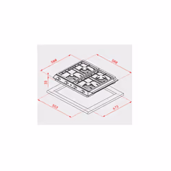 Teka EX 60 1 3G AI AL DR BUT Stainless steel Built-in Gas 3 zone(s)