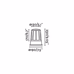 Faro 72310, Outdoor pedestal/post lighting, Dark Grey, Aluminium, IP54, I, E27