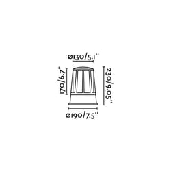 Faro 72310 outdoor lighting Outdoor pedestal/post lighting E27
