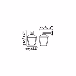 Faro 75000, Outdoor wall lighting, Dark Grey, Aluminium, IP44, I, E27