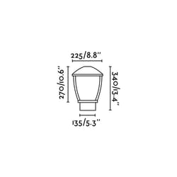 Faro 75001 outdoor lighting Outdoor pedestal/post lighting E27