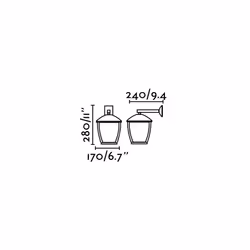 Faro 74998 outdoor lighting Outdoor wall lighting E27