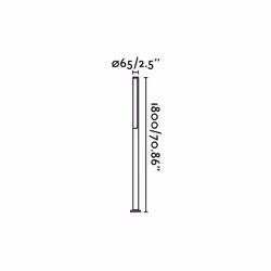 Faro 75524, Outdoor pedestal/post lighting, Aluminium, IP54, I, 16 W, 4000 K