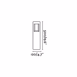 Faro 71199, Outdoor pedestal/post lighting, Dark Grey, Aluminium, IP54, I, 8 W