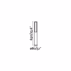 Faro 75605, Outdoor pedestal/post lighting, Dark Grey, Aluminium, IP54, I, 12 W