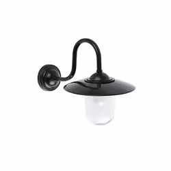 Faro 62810, Outdoor wall lighting, Black, Metal, IP20, I, E27