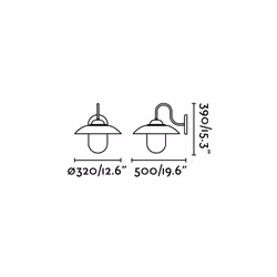 Faro 62810 outdoor lighting Outdoor wall lighting E27