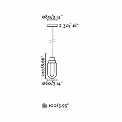 Faro 40078, Glass, Metal, IP44, II, LED, 3 W, 2700 K