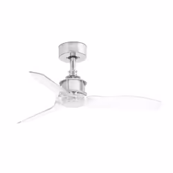 Faro 33426, Household blade fan, Chrome, Transparent, Ceiling, IP20, I, 220-240 V
