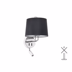 Faro 24033, Surfaced, 1 bulb(s), E27, 2700 K, IP20, Chrome