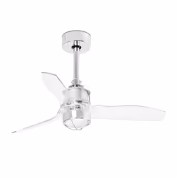 Faro 33426-9, Household blade fan, Chrome, Transparent, Ceiling, 81 cm, IP20, I
