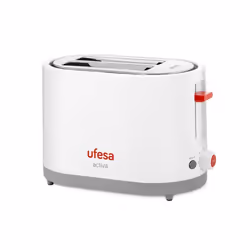 Ufesa TT7385, 2 slice(s), Grey, Red, White, Metal, Plastic, Buttons, Rotary, 800 W