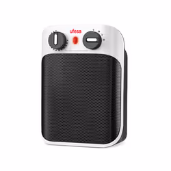 Ufesa CC1800IP, Fan electric space heater, Indoor, Floor, Table, Black, White, Rotary, 1800 W