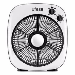 Ufesa BF5030, Household blade fan, Black, White, Floor, Table, 25 cm, AC, 50 W