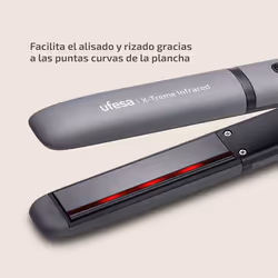 Ufesa 60405665 hair styling tool Straightening iron Warm Grey