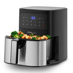 Ufesa Condor Inox Single 4.5 L Stand-alone 1600 W Hot air fryer Black, Stainless steel