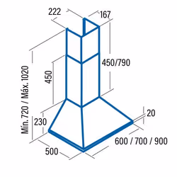 CATA OMEGA 600 Wall-mounted Stainless steel 645 m³/h