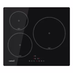 CATA IB 6303E2 BK, Black, Built-in, 59 cm, Zone induction hob, Glass, 3 zone(s)