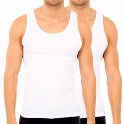 Pack-2 Camisetas Interiores Tirantes Anchos Para Hombre As02300 - white, 60