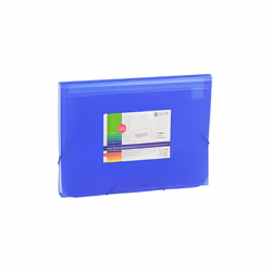 CARCHIVO 1913KF50, Conventional file folder, A4, Cardboard, Polypropylene (PP), Blue, Translucent, Landscape, Elastic band