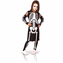 Rubie's S8310M, Fancy costume, Child, Female, Monster, Skeleton, Black, White