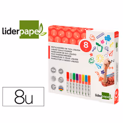 Liderpapel RT18, 8 pc(s), Assorted colours, Round tip, Multicolour, Round, 6 mm