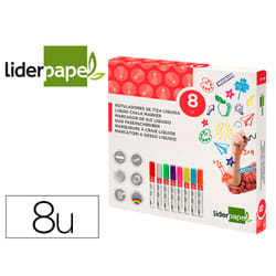 Liderpapel RT18 marker 8 pc(s) Round tip Assorted colours