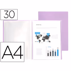 Liderpapel EC75, Project folder, A4, Purple, 310 mm, 230 mm, 8 mm