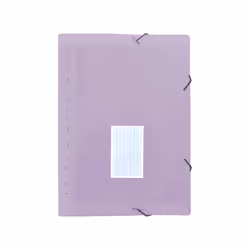 Liderpapel FU38, Envelope folder, A4, Polypropylene (PP), Pink, Matt, Elastic band