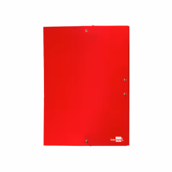 Liderpapel PY34, Project folder, Cardboard, PVC, Red, Portrait, Elastic band, 250 mm