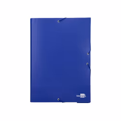 Liderpapel PY51, Project folder, Cardboard, PVC, Blue, Portrait, Elastic band, 250 mm