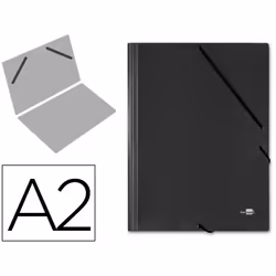 Liderpapel CG26, Project folder, A2, Black, 1520 g/m², Elastic band, 745 mm