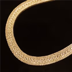 Fashion Luxury Gold Rhinestone Necklace Earrings Jewelry Set Bridal Wedding Romantic Jewelry Necklace - gold