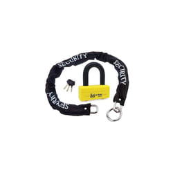 UR75+10.120L Motorbike Disk Anti-Theft High Security Motorcycle Padlock Homologated Classe SRA Mini U Disc U-Lock + Chain not Approved Ã¸10 120 cm