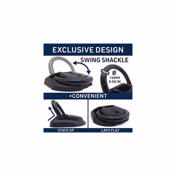UR55 Highest Security Ground Anchor, Tested Heavy-Duty Special Hardened Steel Swing Shackle, High-End, 4 Anchor Points, Security Wall Anchor Floor