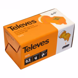 Televes 7475 Low Noise Block downconverter (LNB) 10.7 - 12.75 GHz Orange