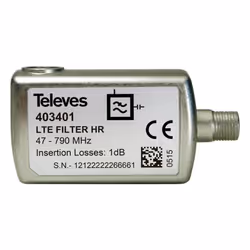 Televes HR 4G LTE Freeview Filter 790MHz CH60 "F" Connector Stop 4G Interference