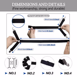 Bexicsea Bed Sheet Holder Straps Mattress Cover Clips to Hold Sheets i