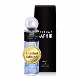 Saphir Parfums L'uomo Sublime, Men, 200 ml, Non-refillable bottle, Liquid perfume, Cardamom, Juniper, Pine, Lavender, Myrrh