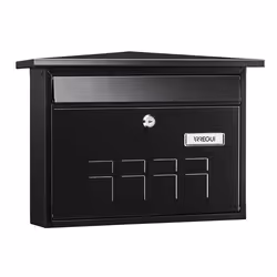 Arregui E-5704, Wall-mounted mailbox, Steel, Black, Key, 32 cm, 410 mm