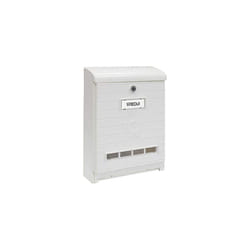 Mare E1061 Letter Box Highly Resistant Plastic Size L (Magazines and C4 Envelopes) Weatherproof Wall Mounted Post Box with Protective Flap, Viewing