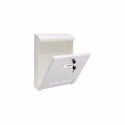 Mare E1061 Letter Box Highly Resistant Plastic Size L (Magazines and C4 Envelopes) Weatherproof Wall Mounted Post Box with Protective Flap, Viewing