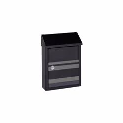 E5724-STR Letterbox, Black with Screen Printing